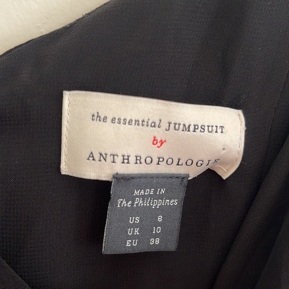 Anthropologie The Essential Jumpsuit Black Polka Dot sz 8 date night wedding - Picture 7 of 11
